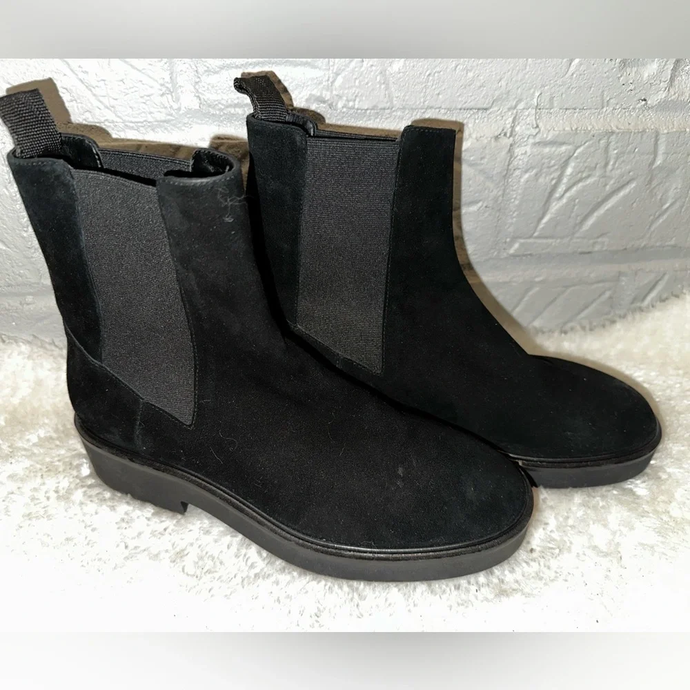 New Stewart Weitzman Henley Chelsea Suede Ankle Boots Size 36.5